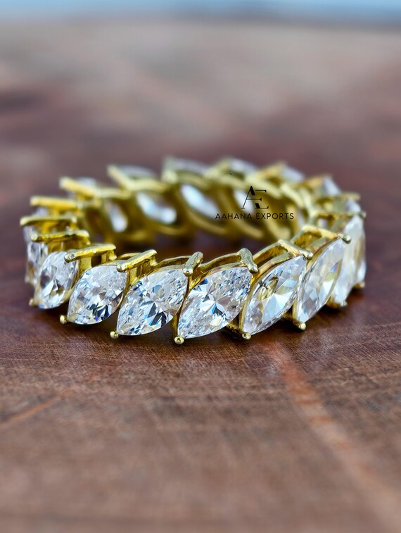 4.50 Carat Total Marquise cut Diamond Eternity band | Lab Grown | Proposal Ring | Anniversary Ring | Engagement Ring for her