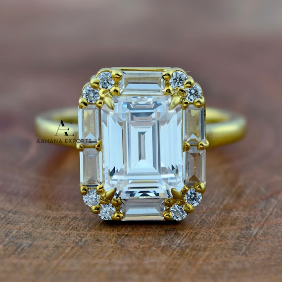 2 Carat Emerald Diamond Ring | Lab Grown | Proposal Ring | Anniversary Ring | Engagement Ring | Wedding ring for her
