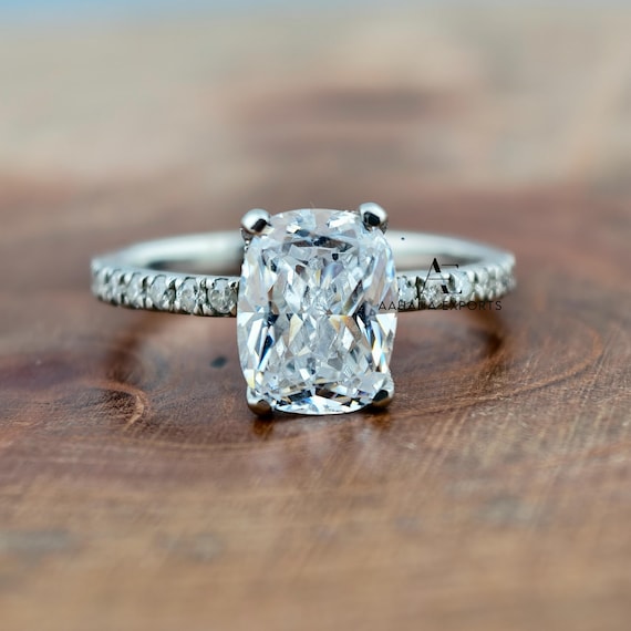 2 Carat Cushion cut Diamond Ring | Lab Grown | Proposal Ring | Anniversary Ring | Engagement Ring | Wedding ring for her