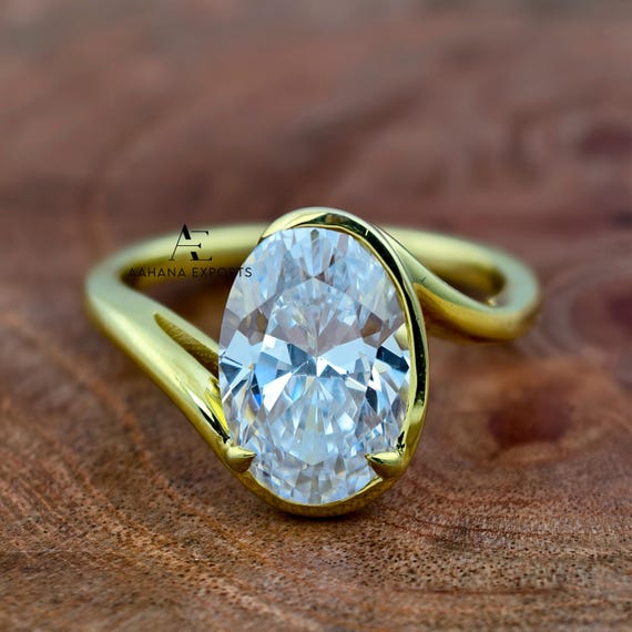 3 Carat Oval Diamond Ring | Lab Grown | Proposal Ring | Anniversary Ring | Engagement Ring | Wedding ring for her