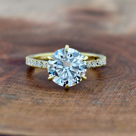 2 Carat Round Diamond Ring Lab Grown | Proposal Ring | Anniversary Ring | Engagement Ring | Wedding ring for her