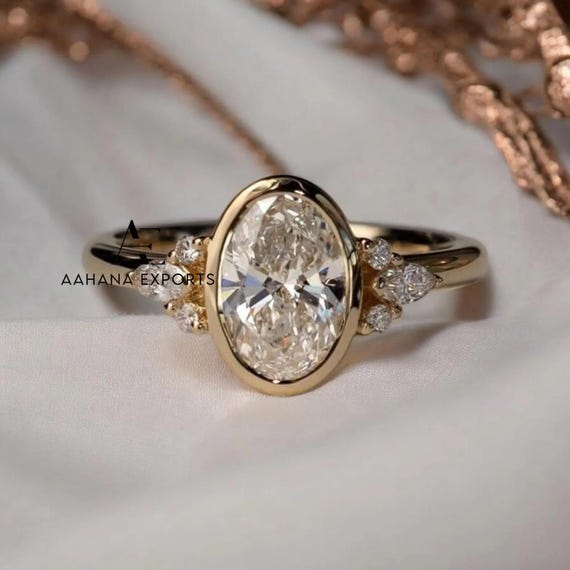 2 Carat Oval Diamond Ring | Lab Grown | Proposal Ring | Anniversary Ring | Engagement Ring | Wedding ring for her