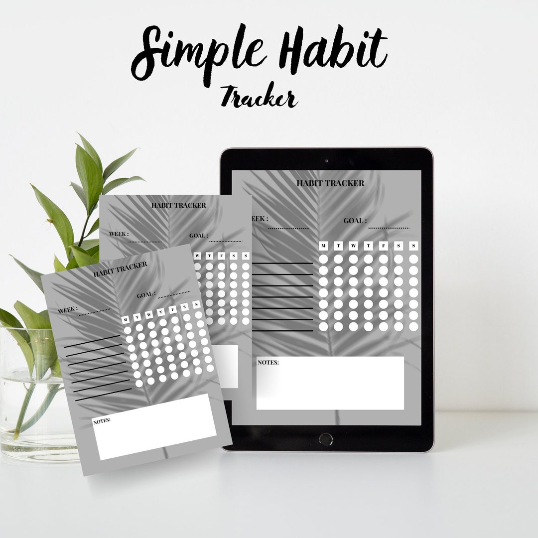 Weekly Habit Tracker Printable , Habit Tracker Template, Routine ...