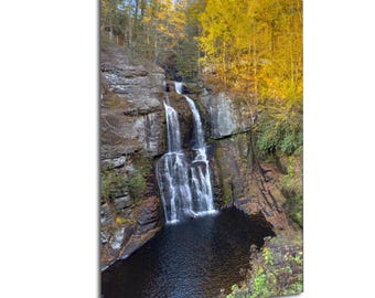 Bushkill Falls Autumn Landscape Photo: Pennsylvania Waterfall Wall Art