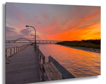Robert Moses Bridge Sunset Photo: Long Island Coastal Art