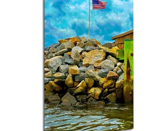 Fenwick Island Sunset Kayak Print: Delaware Coastal Landscape