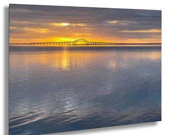Robert Moses Bridge Sunrise Print: Long Exposure Coastal Photography