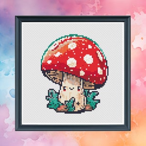 Magic Mushroom - Cross Stitch Pattern - Counted Cross Stitch - Instant Download PDF - Modern Cross Stitch