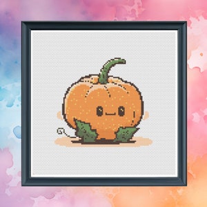 Pumpkin - Autumn- Cross Stitch Pattern - Counted Cross Stitch - Instant Download PDF - Modern Cross Stitch
