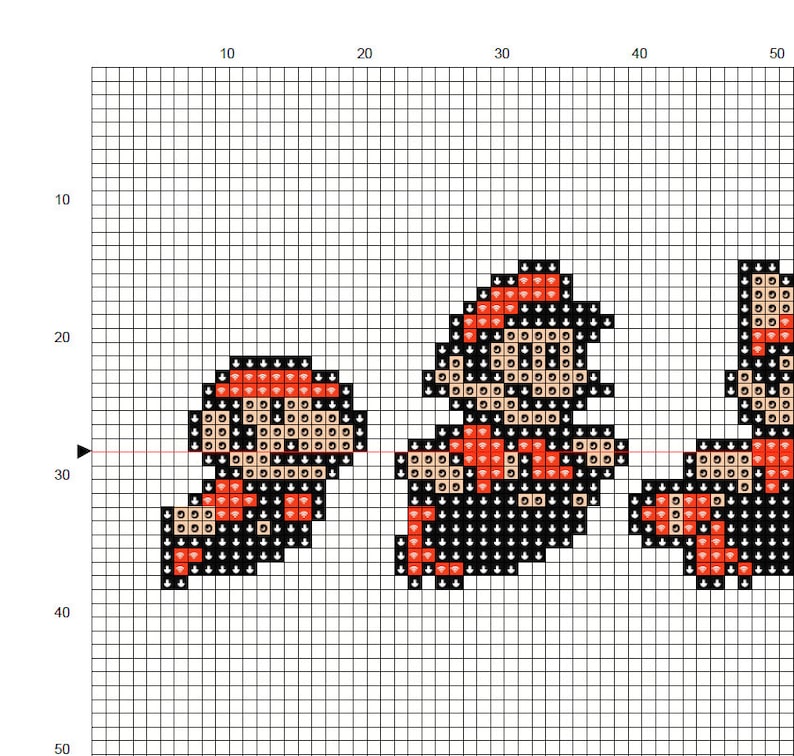 Super Mario Bros. 3 - Suits - Cross Stitch Pattern - Counted Cross ...