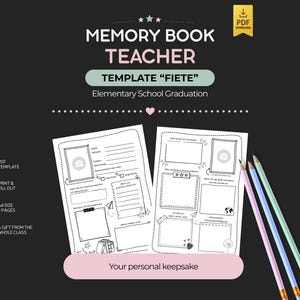 End of Year Class Keepsake Book for Teachers – Personalized Elementary School Student Profile Pages