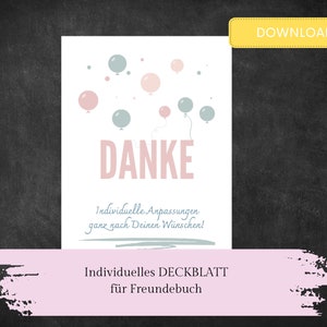 THANK YOU Individual cover page Title page Friends book Primary school / Kindergarten Farewell PDF *Download on order*