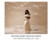 Water Reflection Photo Overlays PNG, Maternity Photoshop Overlays, Water Light Effect, Photography Overlay Bundle, Mylar Reflection Overlay
