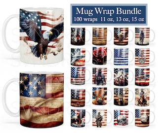 American Flag Mug Wrap, American Mug Press Sublimation Design, 4th Of July Mug Wrap png, American Eagle Mug Full Wrap 11oz 12oz 15oz