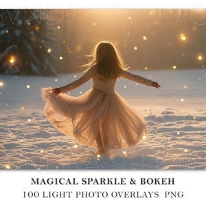 Sparkle Overlays, Magical Bokeh Overlays, Light Overlays, Golden Glow Overlays, Glitter Overlays, PNG Photo Overlays for Photoshop