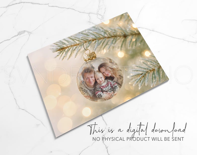 Christmas Snowglobe & Bauble Photo Insert PNG Frames, Digital Backdrops ...