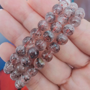Golden Strawberry Super Seven Quartz Bracelet, High Vibration Stone, Melody&#39;s Stone, Sacred Seven