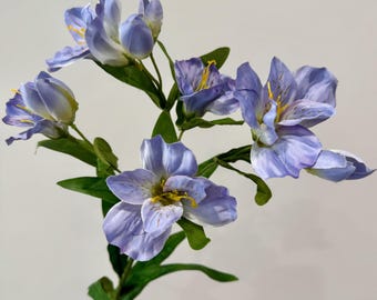 24" Faux Alstroemeria Floral Stem for Home Decor, Centerpieces, Handmade Wreaths, Centerpieces, and Door Decor