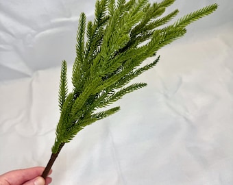 Artificial Norfolk Pine Pick: Realistic Greenery Stem, 18 Inch, 29 Inch