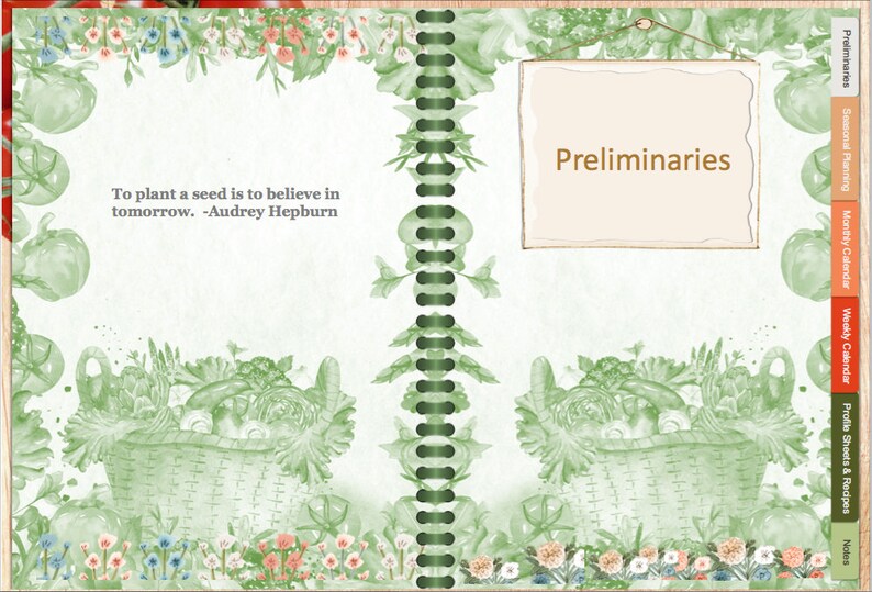 Yearly Garden Workbook Digital Download - Etsy