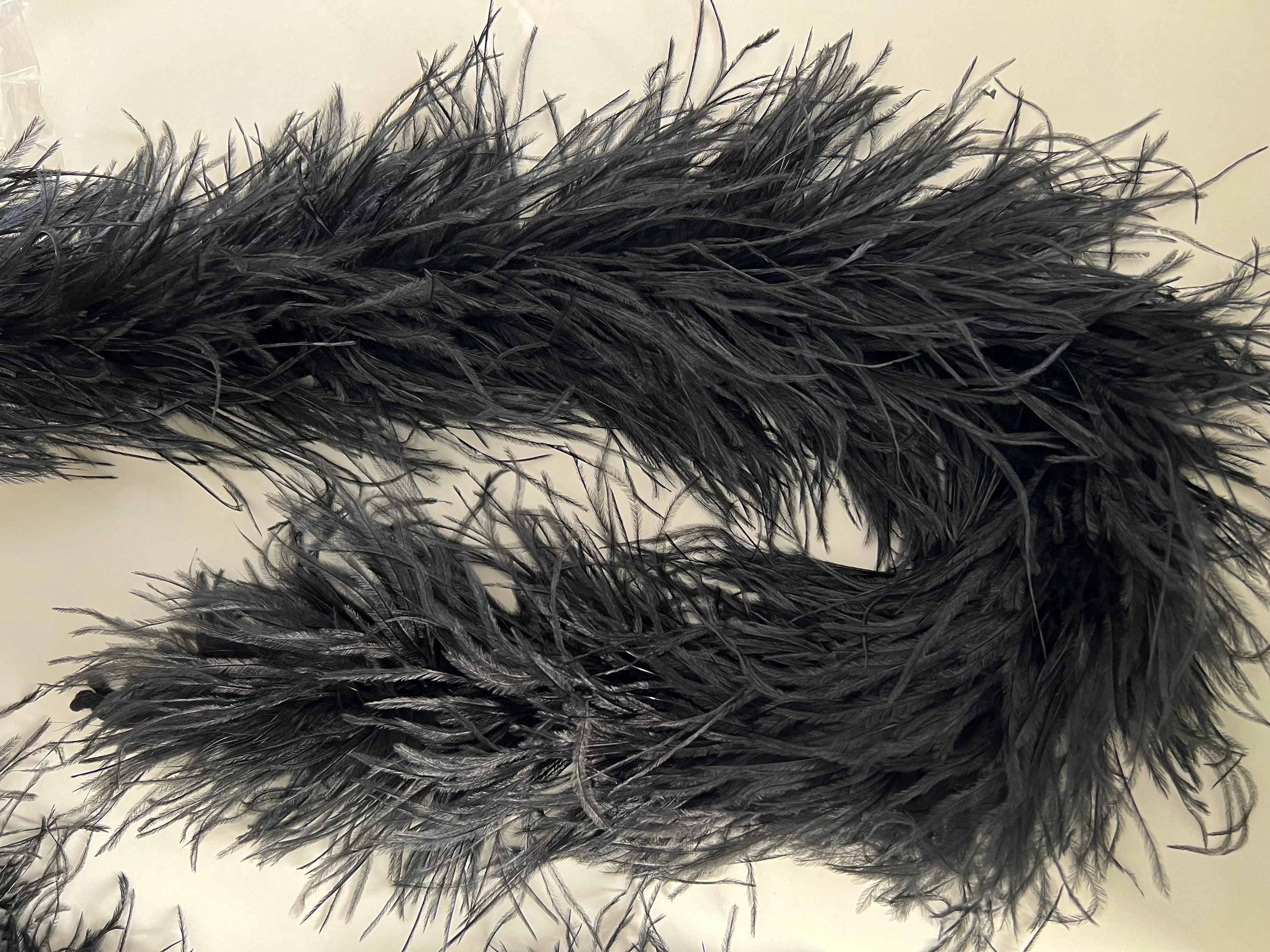 Black Feather Ostrich Feathers Trim Feather Trim Craft Feathers Color  Feathers Black Feathers Dress Feather ostrich Trim by Yard 