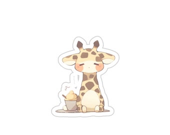 Söta bedårande giraffklistermärken, kawaii-klistermärken, söta djurklistermärken | Planer-klistermärken | Laptop-klistermärken | Personligt bruk | Gåva |