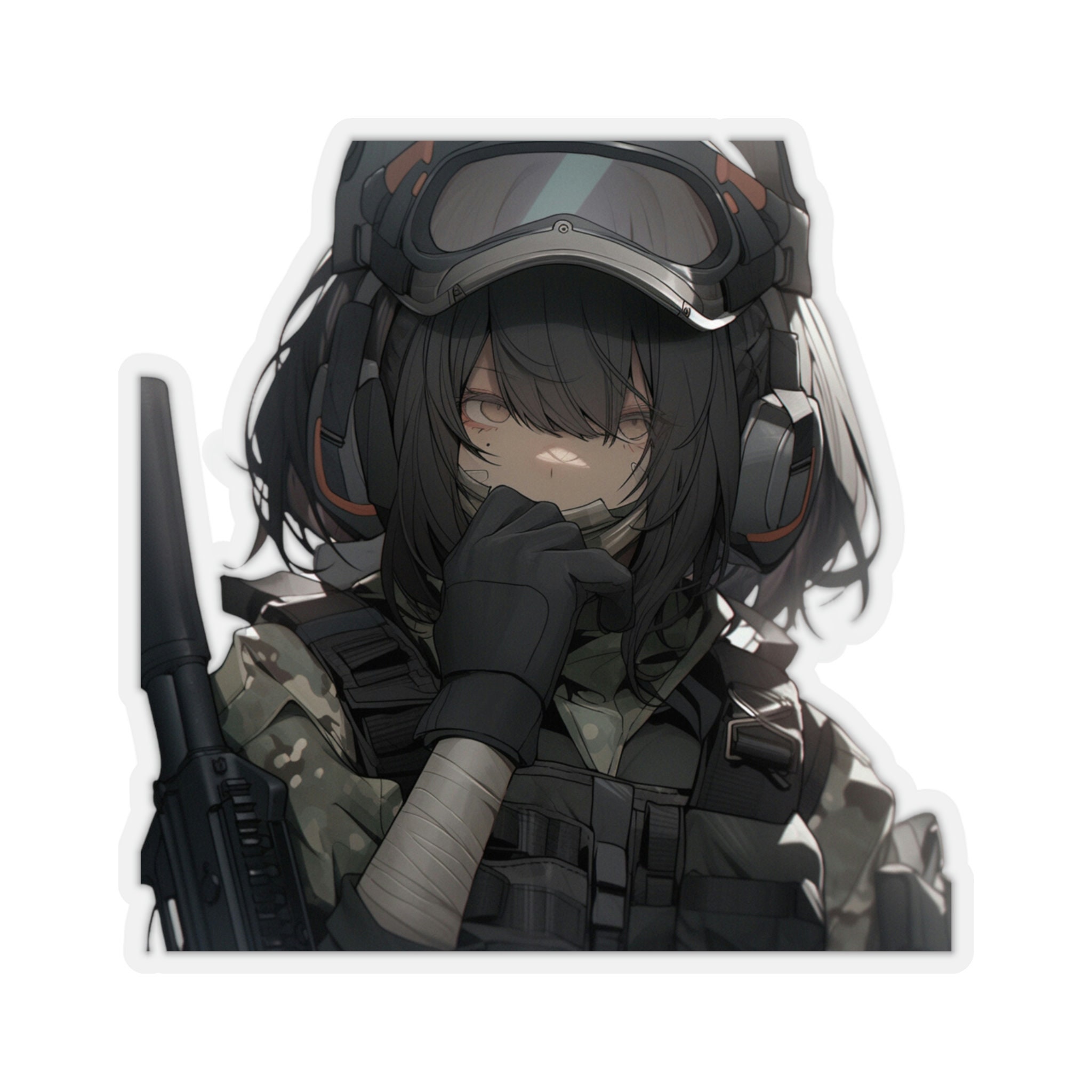 Anime Girl Stickers | Anime Soldier Sticker | Kawaii Stickers | Anime  Military Girl Sticker | Cosplay Stickers | Personal Use | Gift | - Etsy, image size:2048x2048