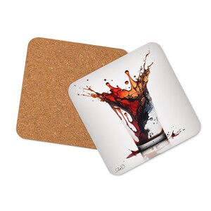 Tipping Point Cork Back Coaster - Art Drink Coaster for Home Decor Single Coaster