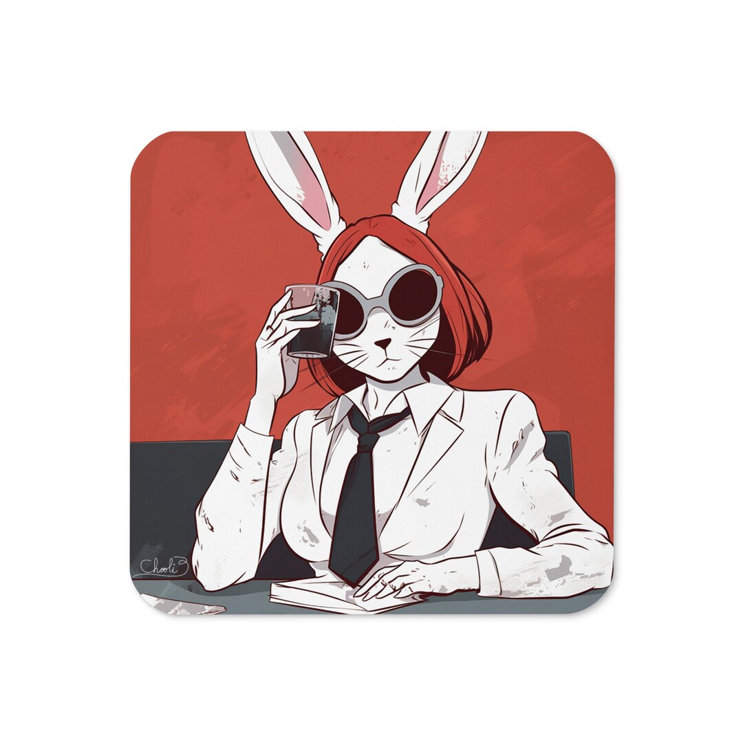 Bossy Bunny Coaster Corporate Villain Theme Bold Female - Etsy