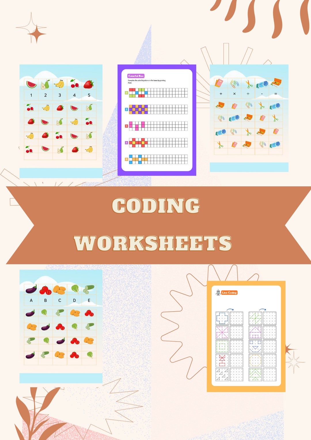 Coding for Kids Coding Activity Coding Worksheets Algorthm - Etsy