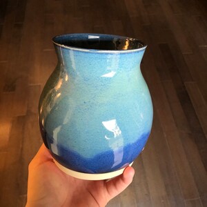 Blue Vase | Layered Glazes | Homemade Ceramics | Handmade Pottery | Wheel Thrown Vase