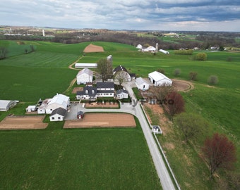 4 Amish Farms Digitaldrucke in Lancaster County Pennsylvania
