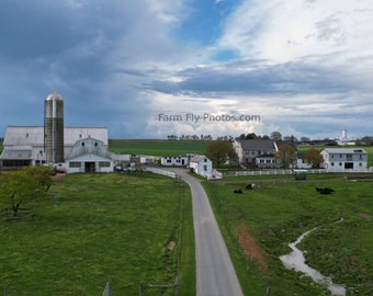 Lancaster County Amish Farm in der Nähe von Gordenville, PA, Digitaldruck