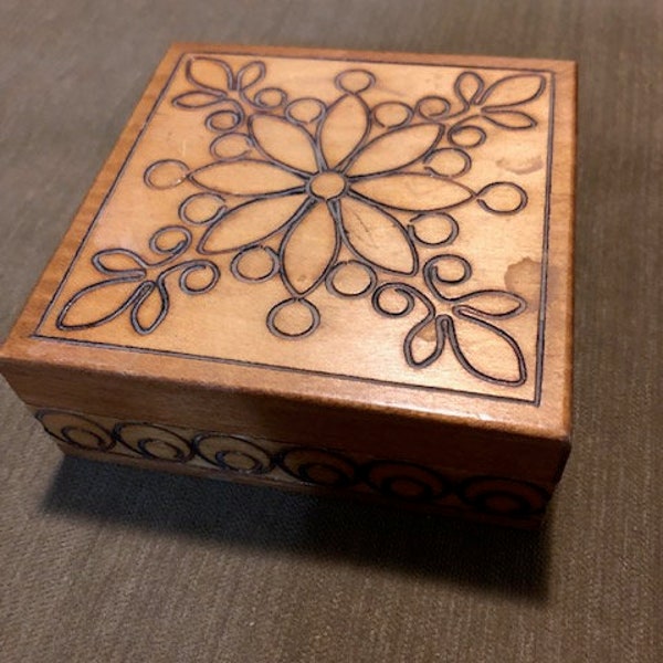 Antique Small Vintage Wood Box Etsy UK