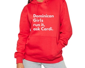 Cardi B Dominicaanse meisjes Run It Hoodie voor Bardi Gang Fans Cadeau voor Bardi Gang Cardi B Hoodie
