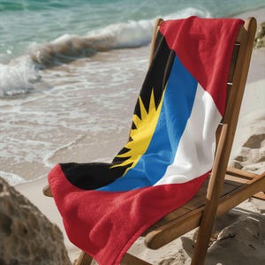 Antigua & Barbuda Flag Beach Towel: Caribbean Island Pride