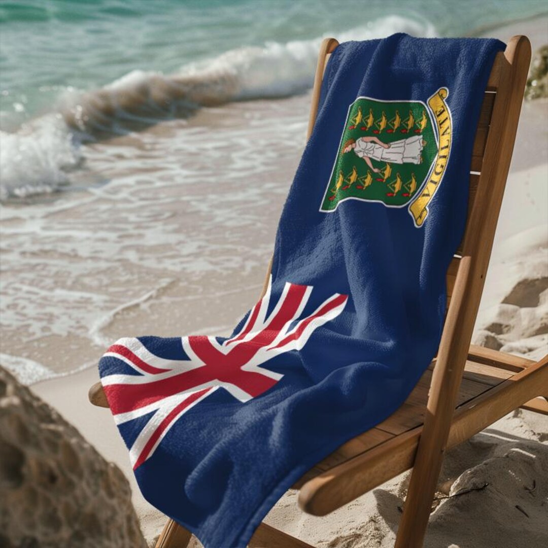 British Virgin Islands Flag Beach Towel – Caribbean Island