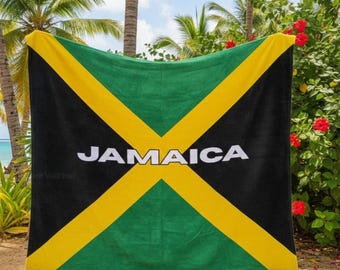 Manta de felpa con la bandera del Caribe: decoración cultural con orgullo isleño