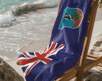 Montserrat Flag Beach Towel – Caribbean Island Pride Travel Blanket