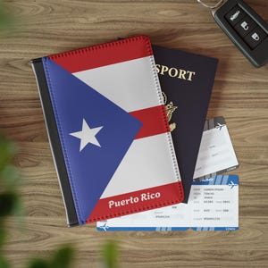 Puerto Rico Passport Cover, Travel Accessory Document Case, Caribbean Passport Holder, Gift for Puerto Ricans Travelers Gift