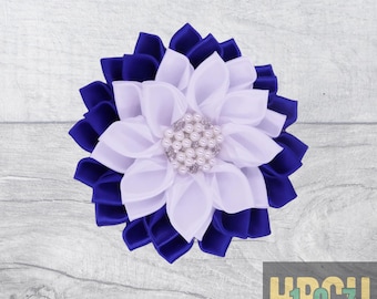 Blau und weiße Sorority Brosche