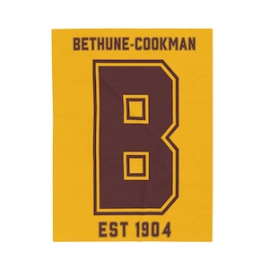Bethune-Cookman University Plush Blanket - BCU alumni gift - dorm decor - Bethune-Cookman student -  107 HBCU