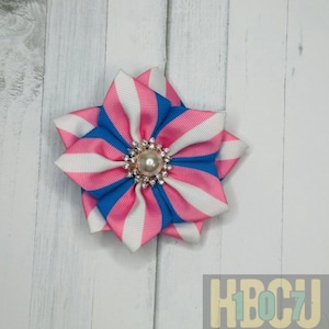 3” Pink and Blue Stripe Brooch  - Mother - Member - Associate Brooch