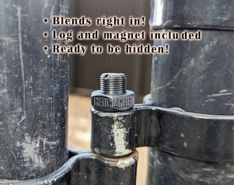 Magnetic Bolt 3d printed geocache with log and magnet - ready to be hidden!