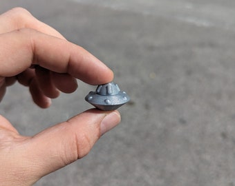 UFO Flying Saucer nano geocache - 3d printed geocaching container with log and magnet