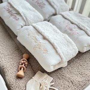 Teddy blanket | 75x100cm | various colors possible | FREE NAME EMBROIDERY