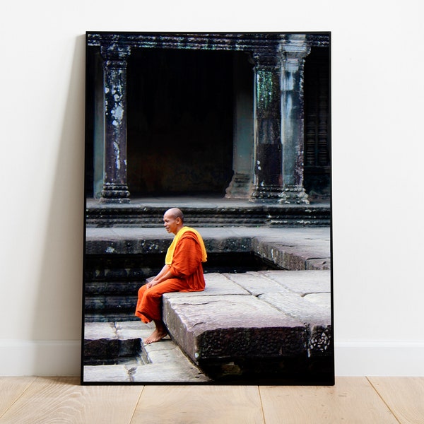 Photography Cambodia Monk Angkor Wat • Digital File To Download And Print