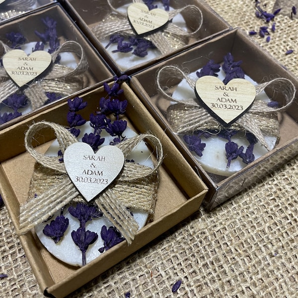 Wedding Lavender Soap Favors for Guest, Customized Backyard Wedding Favor, Rustic Wedding Favors, CHRISTMAS GIFT, Personalized Favors