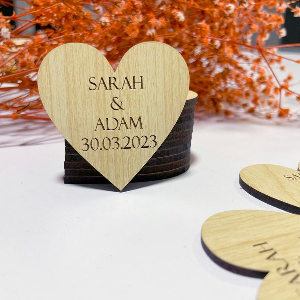 Personalized Heart, Engraved Heart, Personalized Wood Hearts, Engraved Wood Hearts, Decorative Wedding Centerpiece, Rustic Wedding Decor,