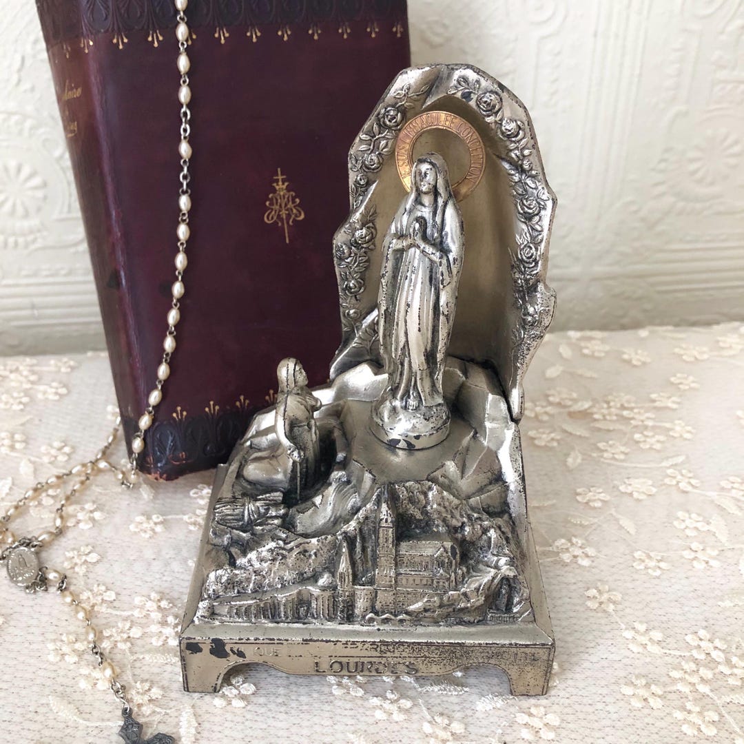 Our Lady of Lourdes Musical Box, Vintage Catholic Religious Item ...